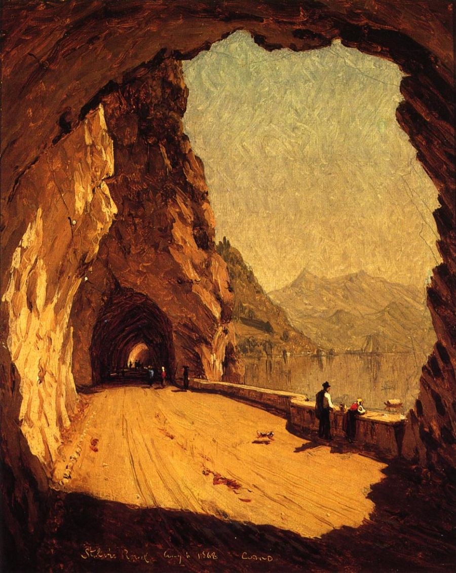 Sanford Robinson Gifford Stelvio Road by Lago di Como